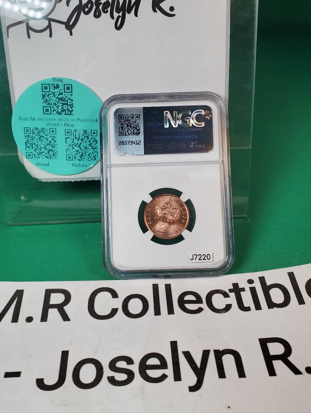 1990 greece 2 drachmes ngc ms 67 rd - manto mavrogenous heroine - blazing mint